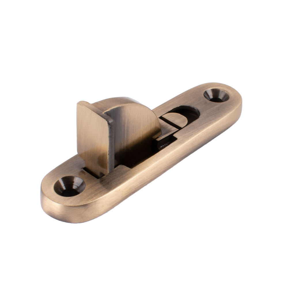 Sash Heritage Weekes Sash Stop with Radius Ends - Antique Brass